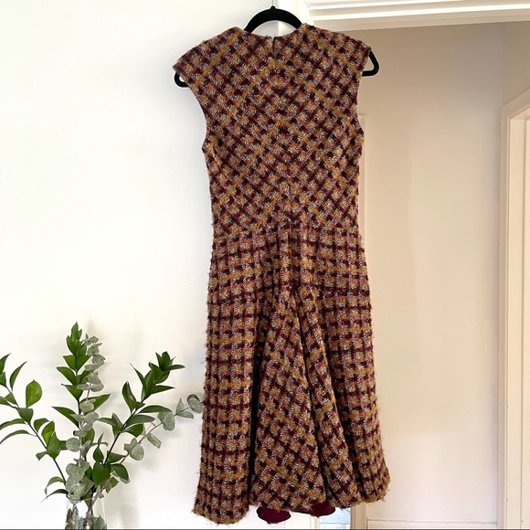 ⛔️SOLD OSCAR DE LA RENTA Wool ALine Midi Dress - Picture 2 of 8